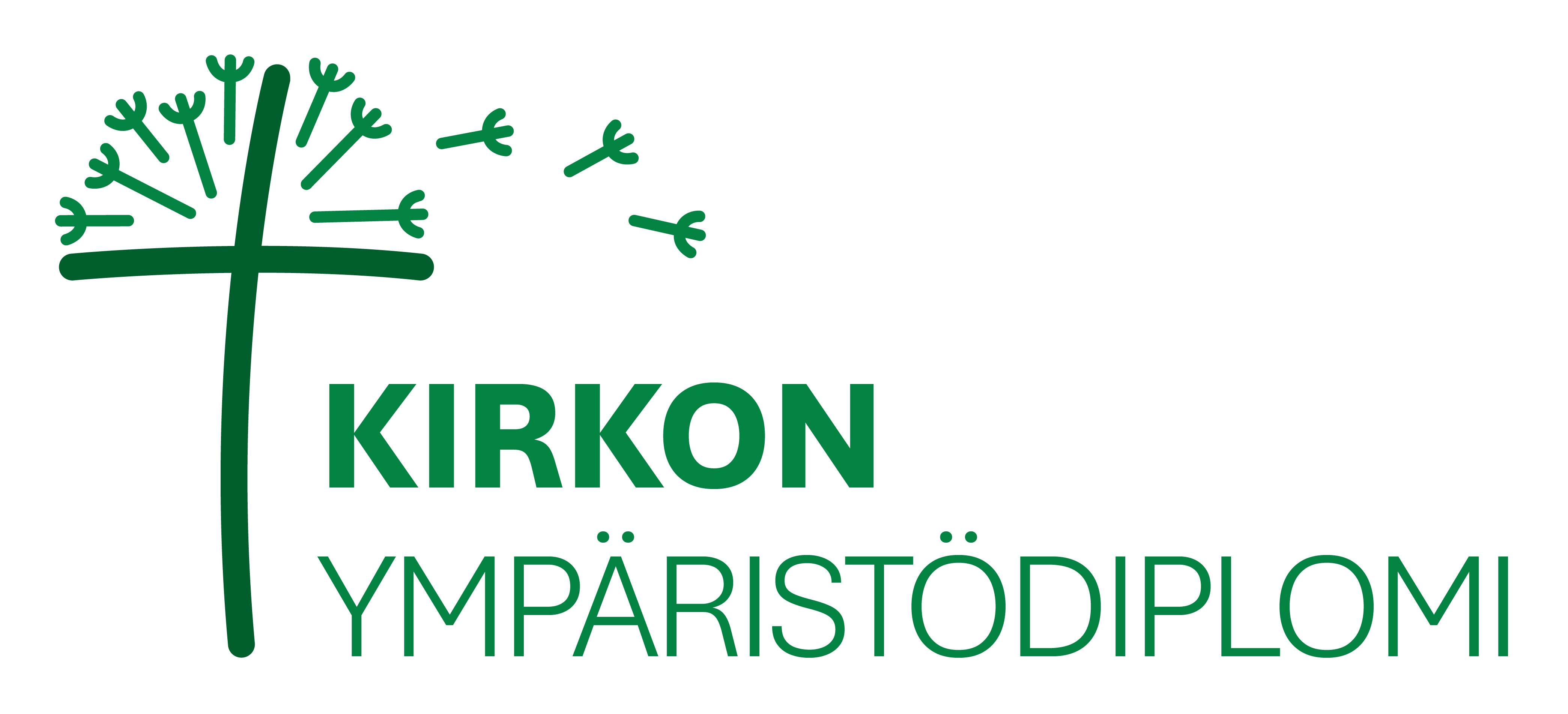 Kirkon ympäristödiplomi -logo.